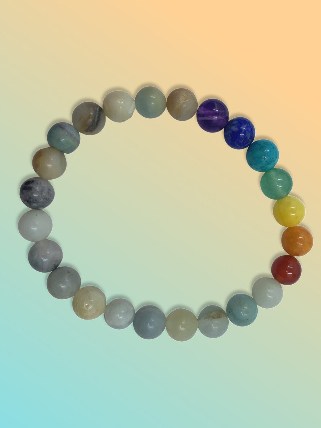 AMAZONITE + CHAKRA BRACELET